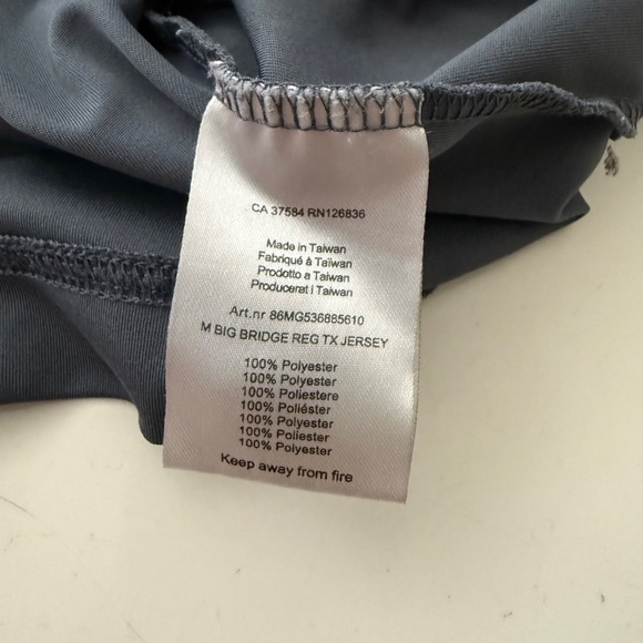 J. Lindeberg Dark Gray Enlarged Logo Performance Golf Polo Mens XL Regular Fit - Picture 7 of 7